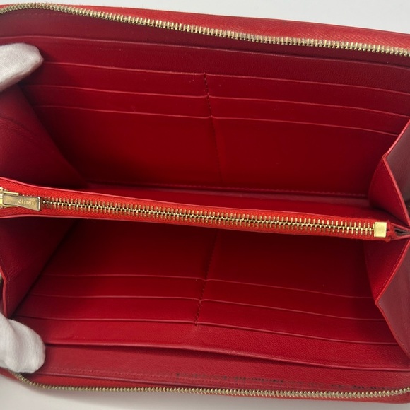 ♥️Celine Long Zip Around Wallet Red/Navy Blue!! 💙 - Picture 9 of 9